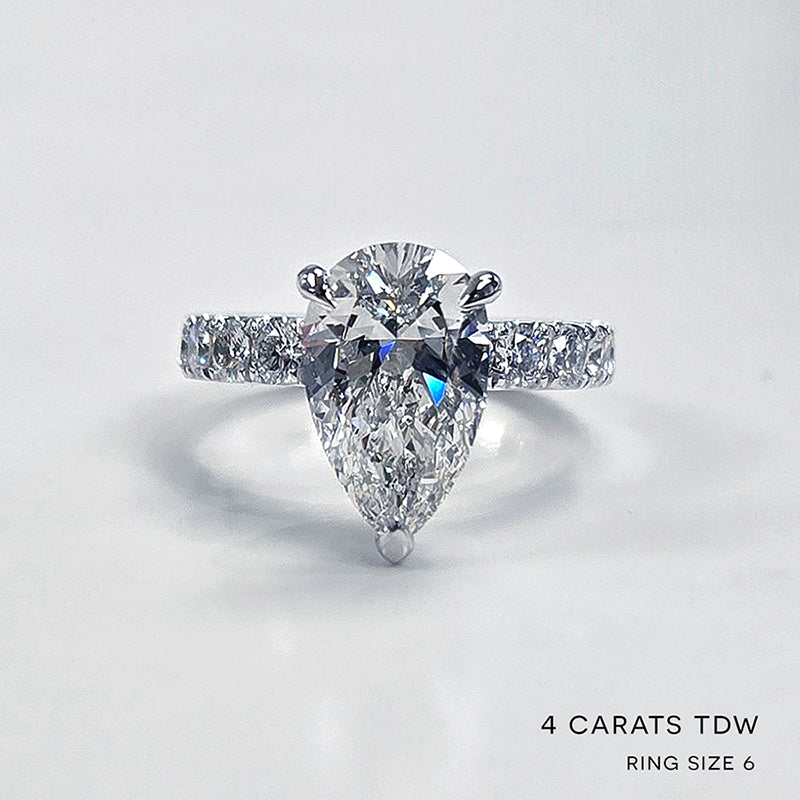 4, 5, or 6 Carat Lab Grown Diamond Fujii Ring