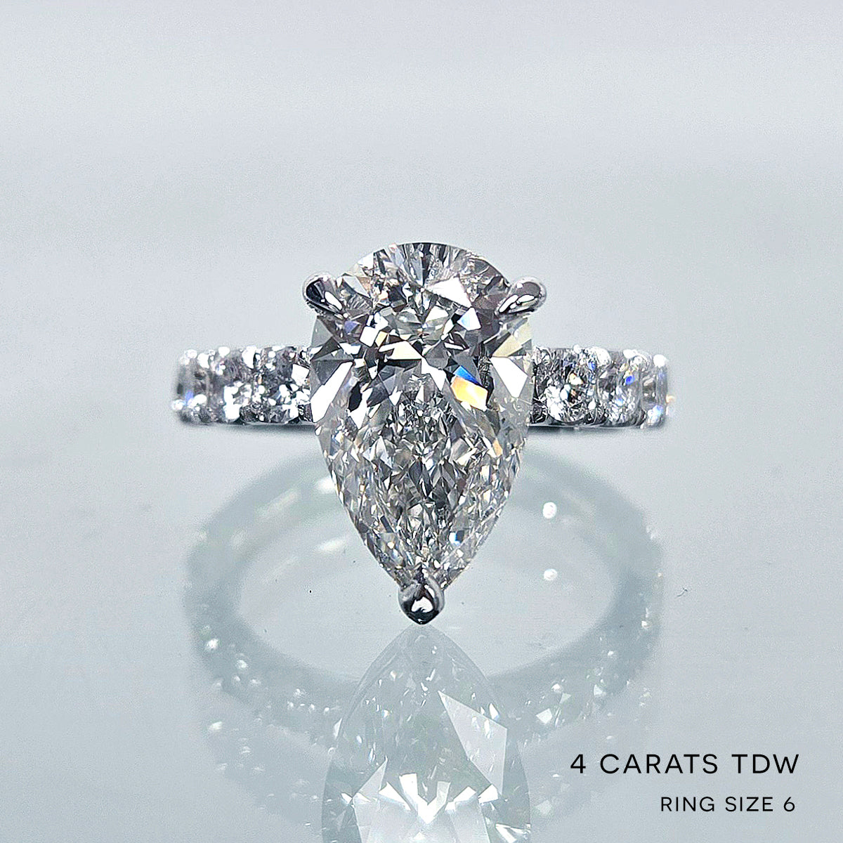 4, 5, or 6 Carat Lab Grown Diamond Fujii Ring