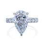 6 Carat Pear Lab Grown Diamond Fuji Engagement Ring in White Gold