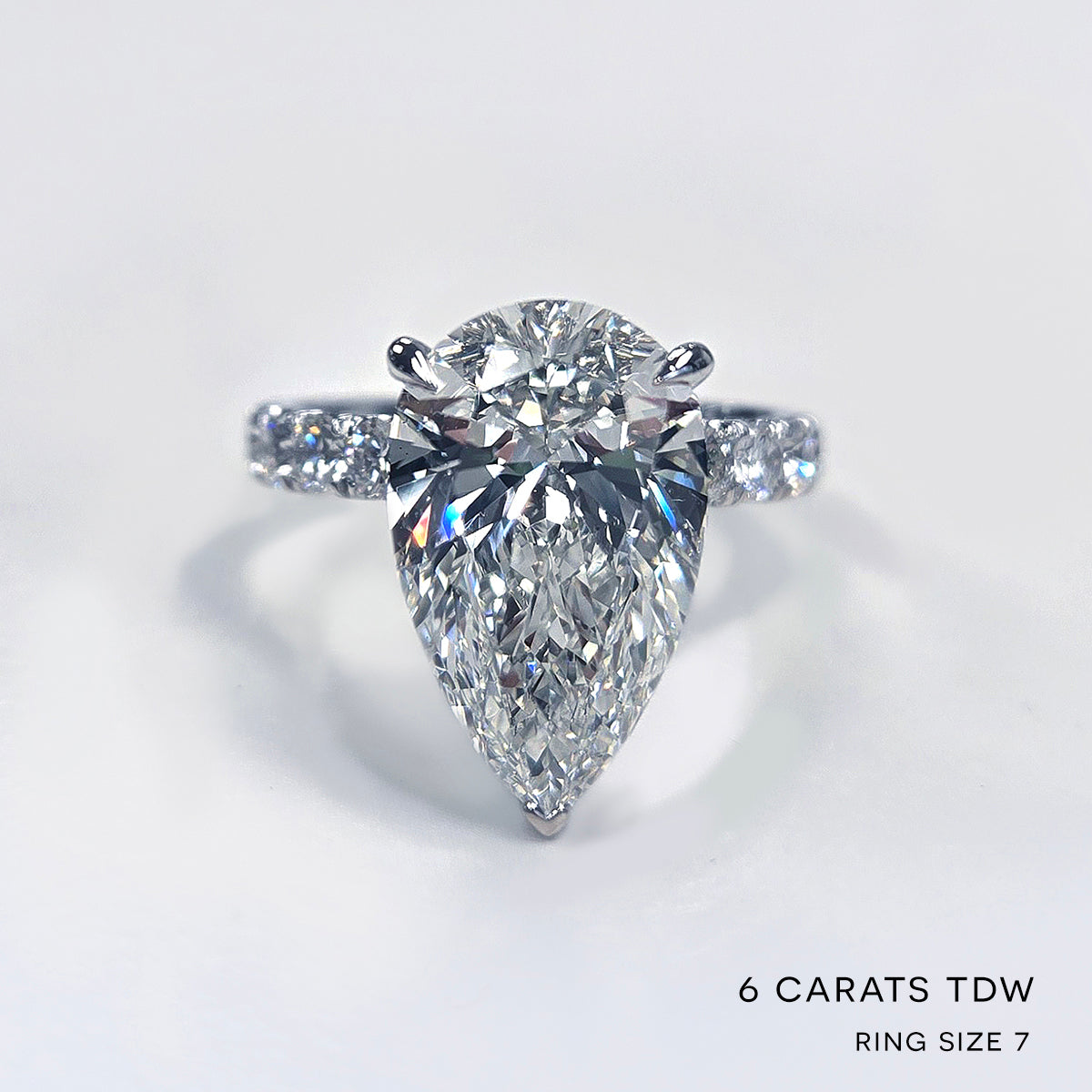 4, 5, or 6 Carat Lab Grown Diamond Fujii Ring