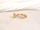 Yellow Gold Sample Ring Featuring a 4 Carat Center - Floating Basket Setting