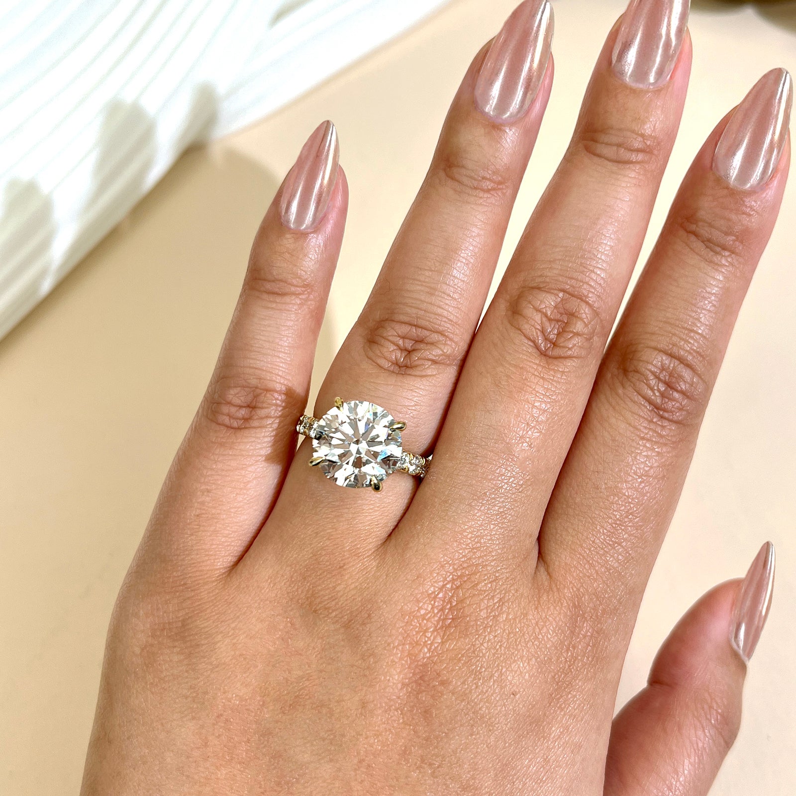 4, 5, or 6 Carat Lab Grown Diamond Seville Ring