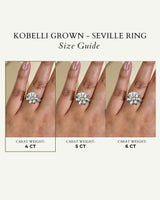 Size Guide for 4 Carats Total Diamond Weight - Ring Size 7.5