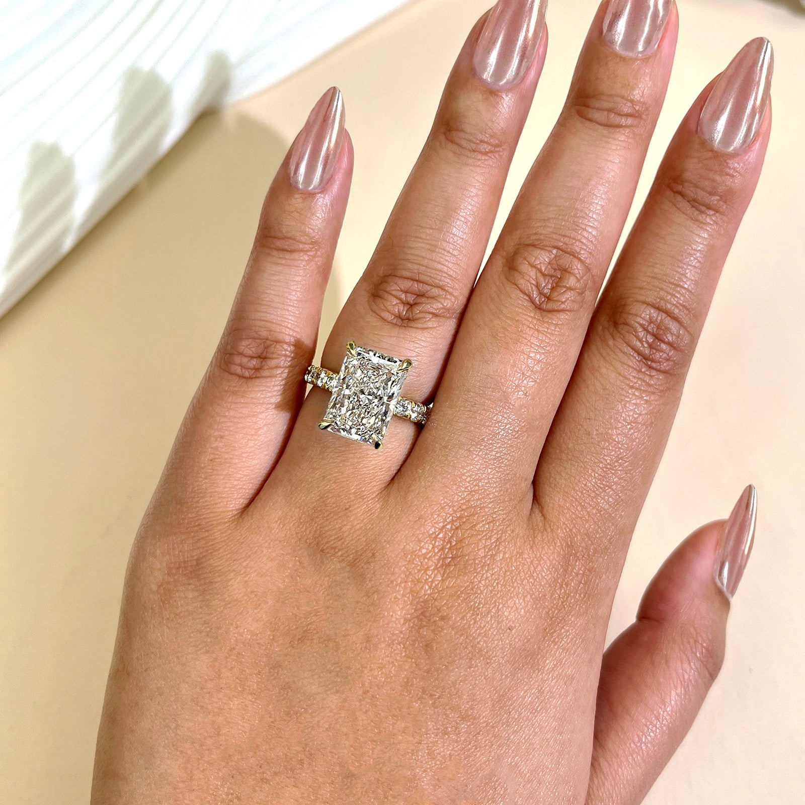 4, 5, or 6 Carat Lab Grown Diamond Petra Ring