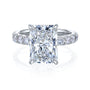 6 Carat Radiant Lab Grown Diamond Petra Ring in White Gold
