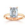 4.1 Carat Lab Grown Diamond Drape Halo Jeju Ring in Rose Gold