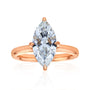 3.1 Carat Lab Grown Diamond Drape Halo Engagement Ring in Rose Gold