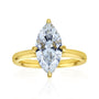 3.1 Carat Lab Grown Diamond Drape Halo Engagement Ring in Yellow Gold