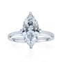3.1 Carat Lab Grown Diamond Drape Halo Engagement Ring in White Gold
