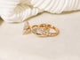 Side view of the Quinn Ring with the Florence Wedding Band Ring
