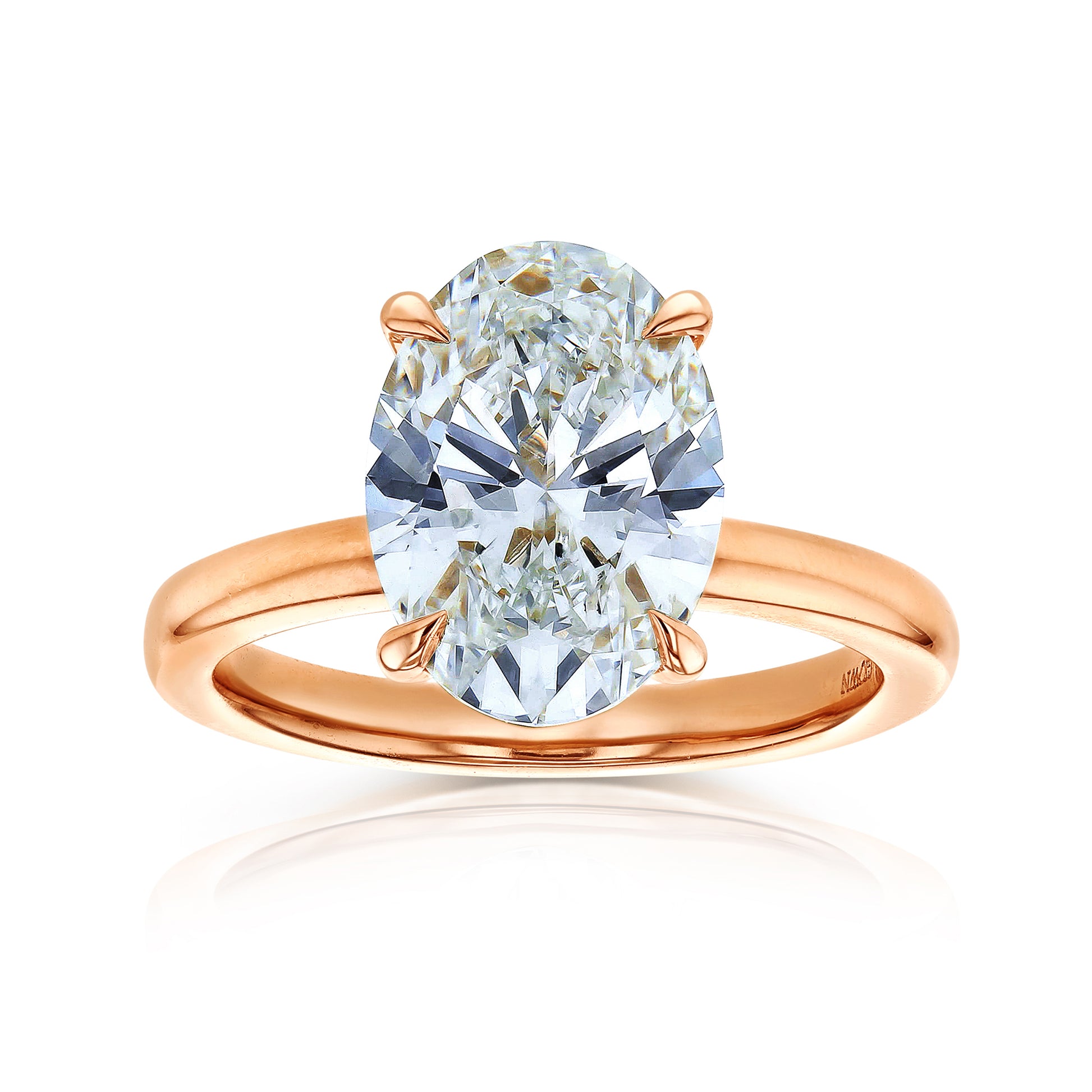 4.1 Carat Lab Grown Diamond Drape Halo Jovie Engagement Ring in Rose Gold