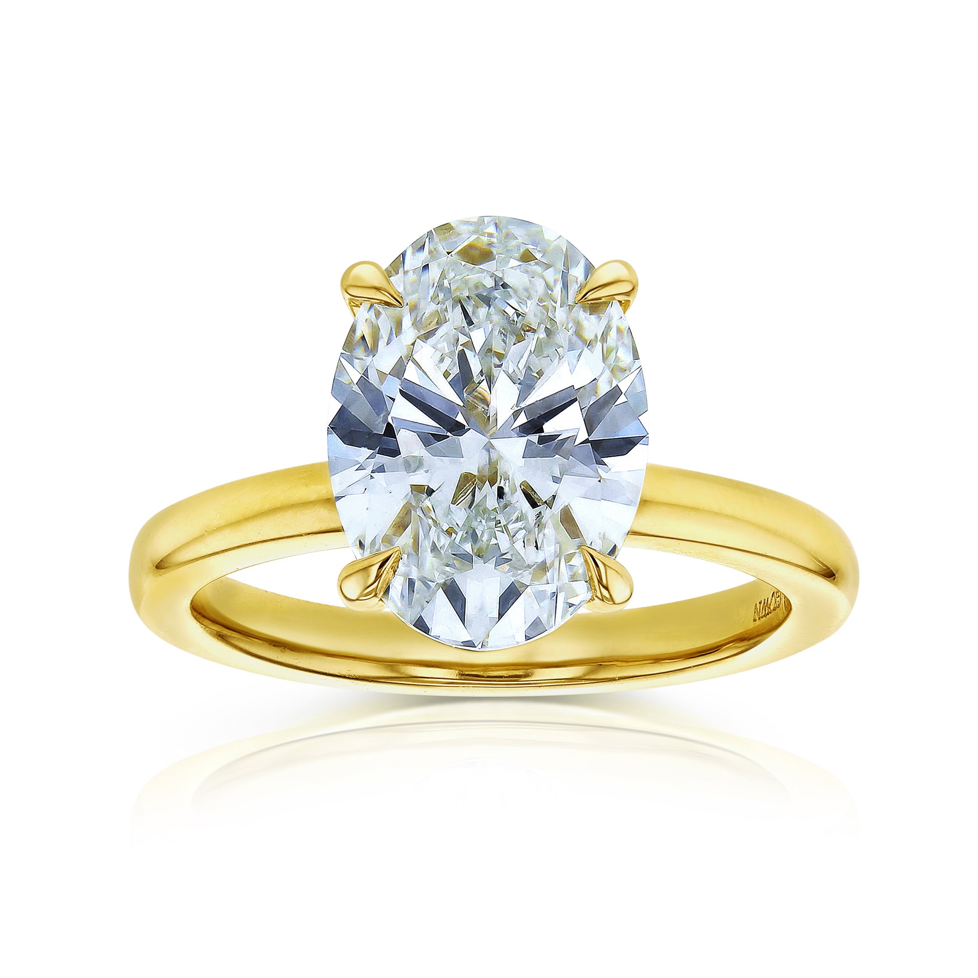 4.1 Carat Lab Grown Diamond Drape Halo Jovie Engagement Ring in Yellow Gold