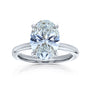 4.1 Carat Lab Grown Diamond Drape Halo Jovie Engagement Ring in White Gold
