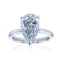 4.1 Carat Pear Lab Grown Diamond Drape Halo Dublin Ring in White Gold