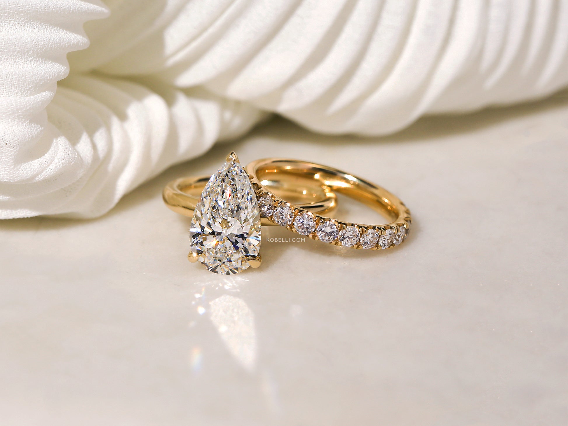 Sample pairing with the Florence Wedding Band Ring