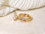 Sample of the Jasper Engagement Ring Stacked with the Florence Wedding Ring
