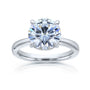 4.1 Carat Round Lab Grown Diamond Drape Halo Verona Engagement Ring in White Gold