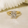 Four carat radiant center diamond