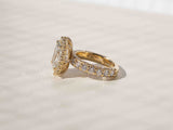 4.5 Carat Lab Grown Diamond Rococo Halo Simi Ring