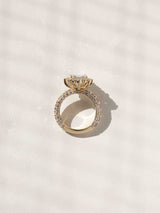 4.5 Carat Lab Grown Diamond Rococo Halo Simi Ring