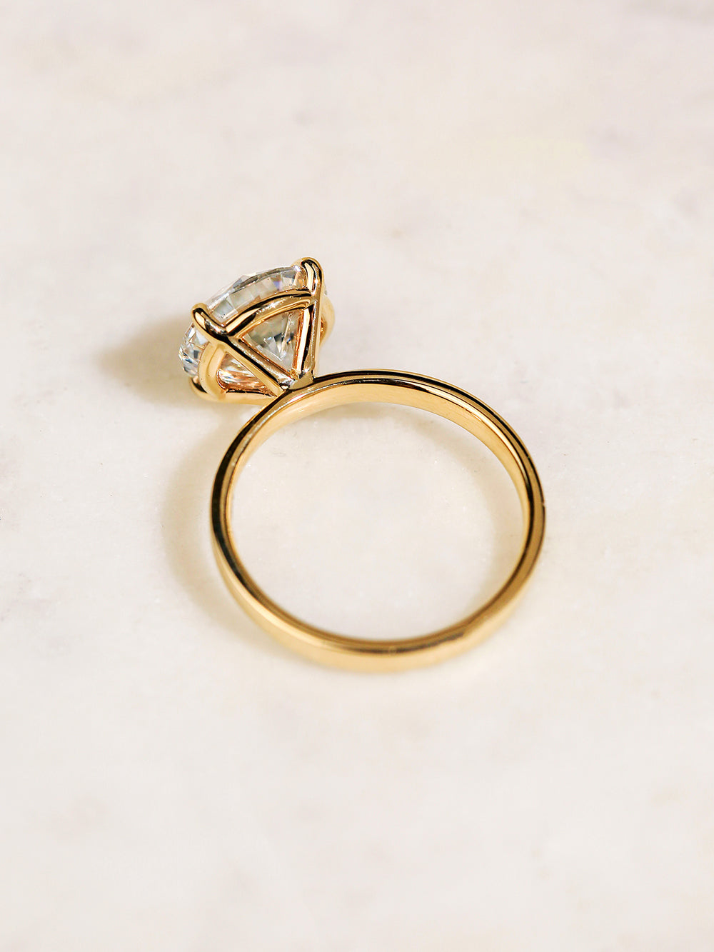 4 Carat Lab Grown Diamond Solitaire Round Havana Ring