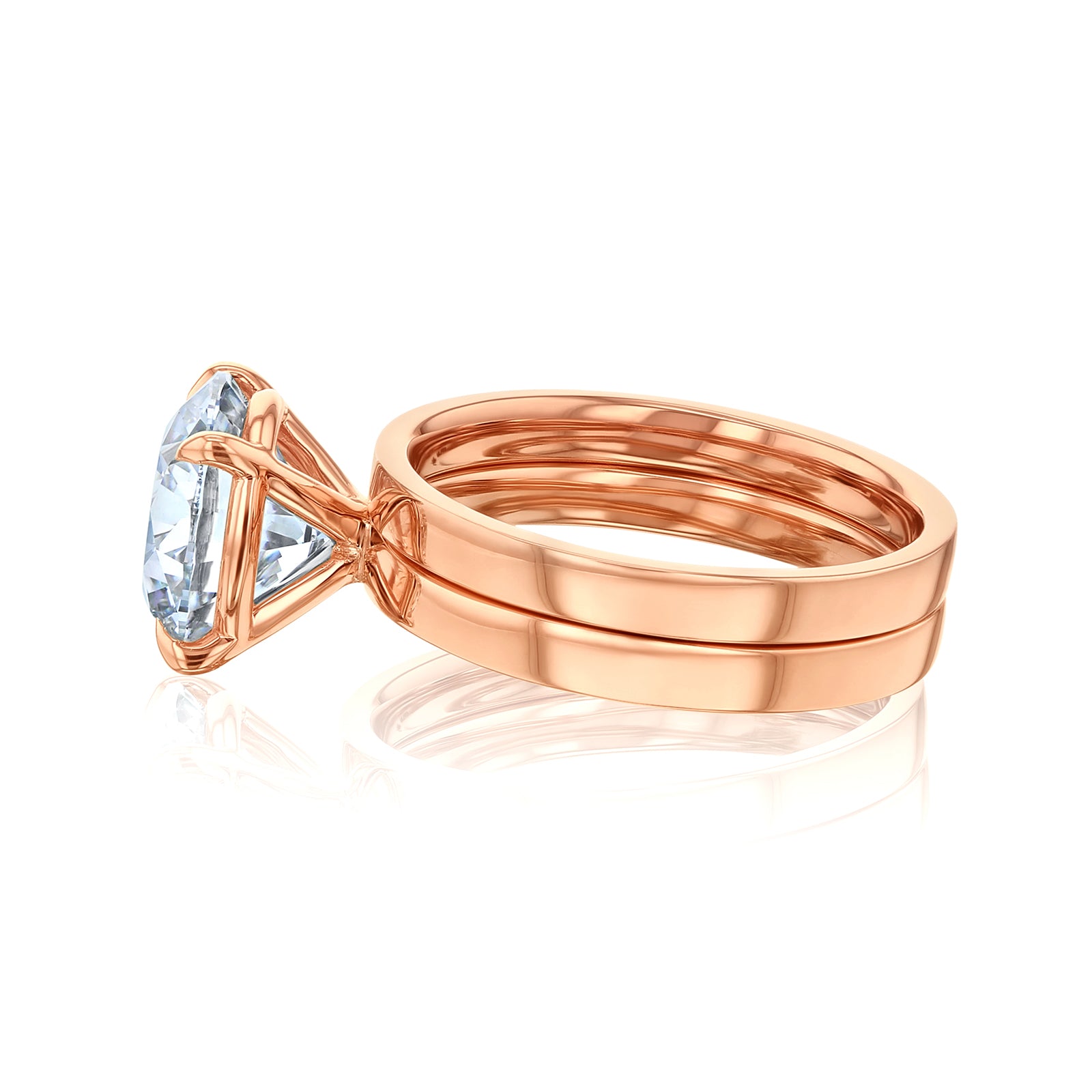 4 Carat Lab Grown Diamond Solitaire Round Havana Ring