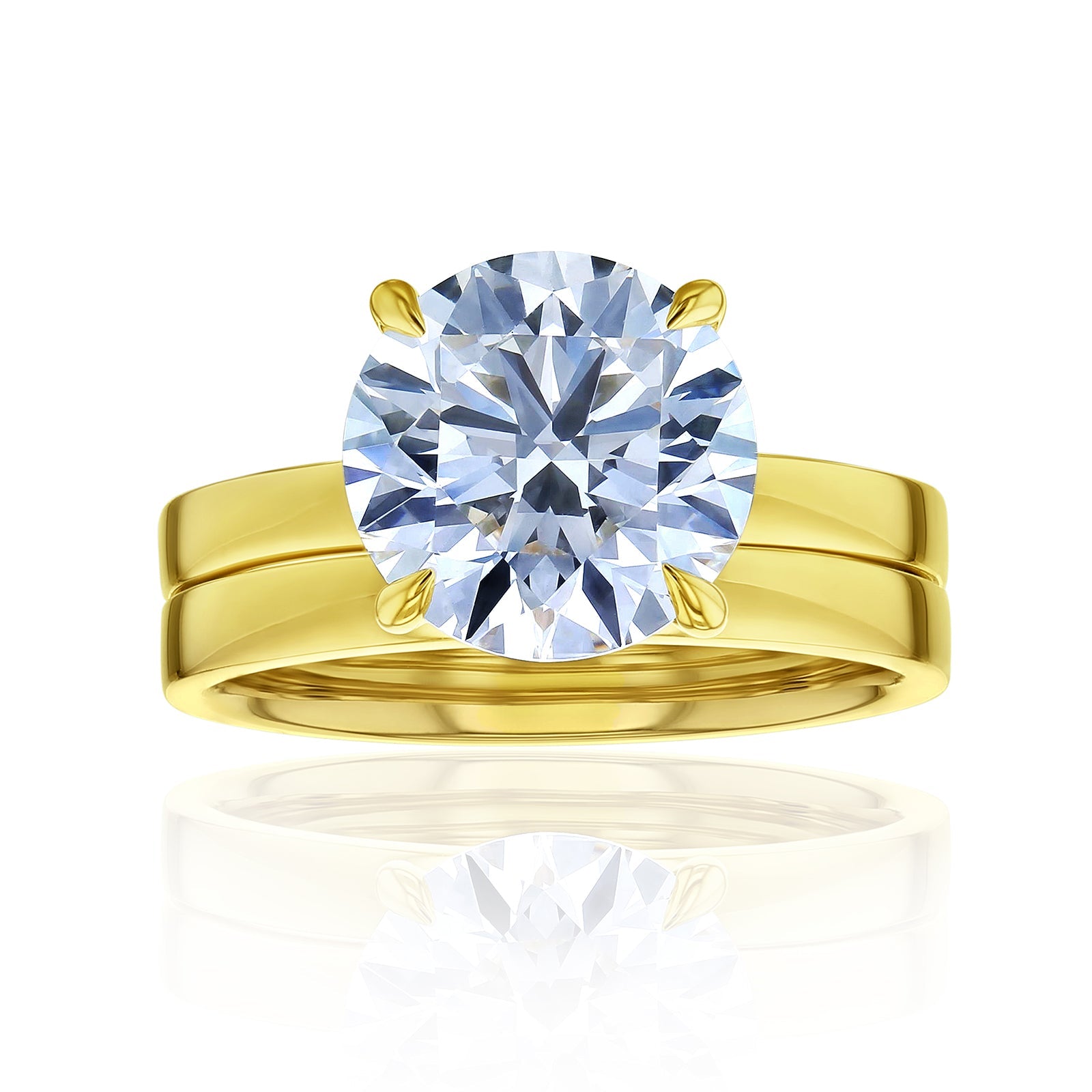 4 Carat Lab Grown Diamond Solitaire Round Havana Ring