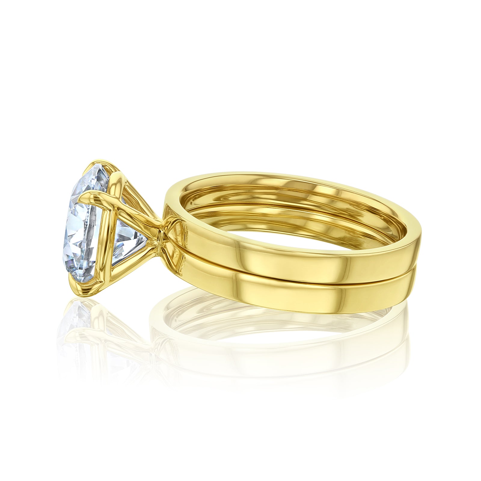 4 Carat Lab Grown Diamond Solitaire Round Havana Ring