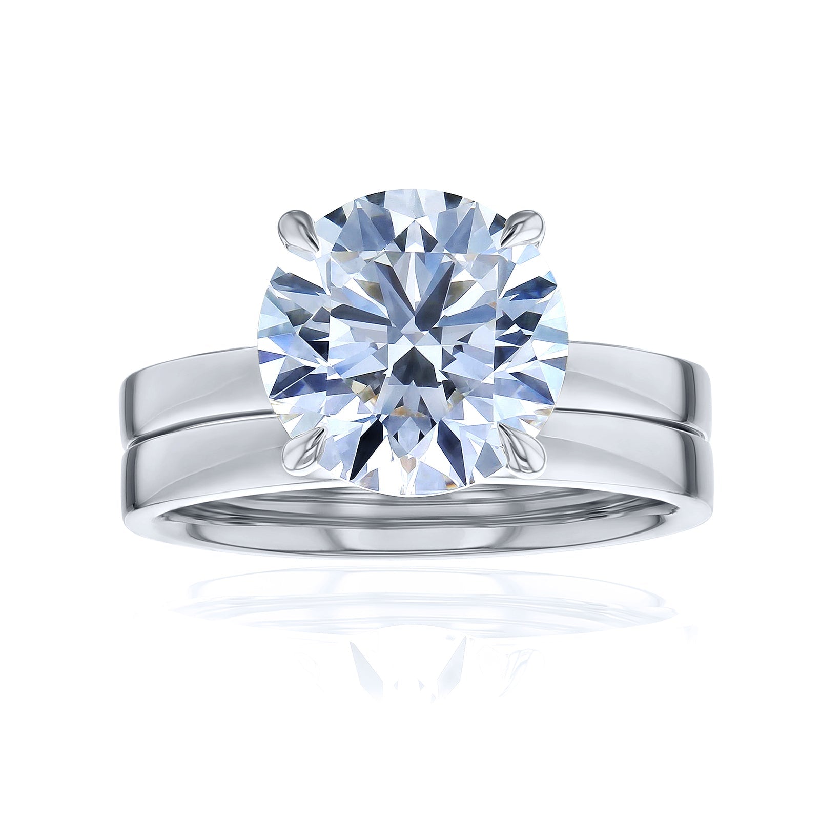 4 Carat Lab Grown Diamond Solitaire Round Havana Ring