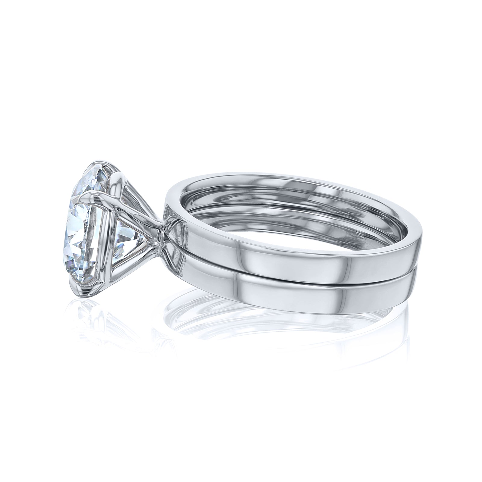 4 Carat Lab Grown Diamond Solitaire Round Havana Ring