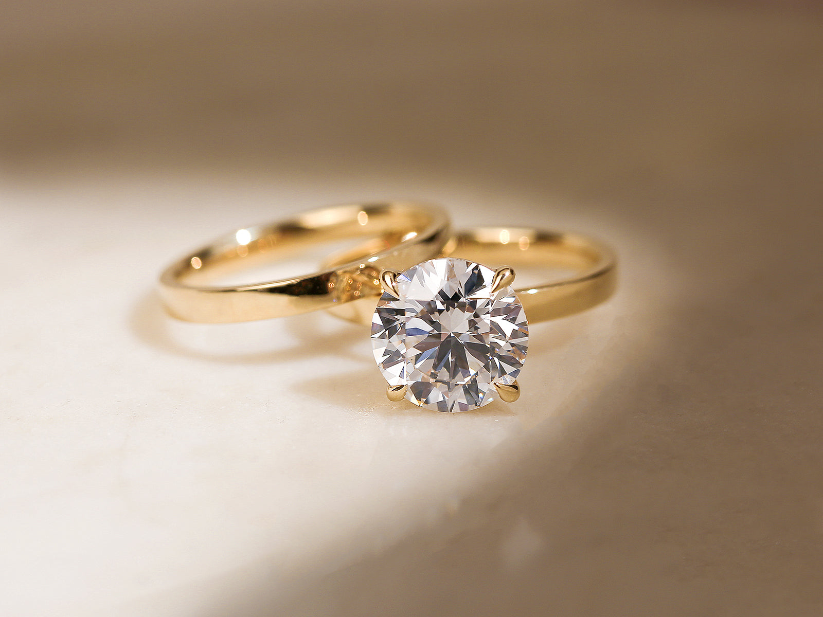 4 Carat Lab Grown Diamond Solitaire Round Havana Ring