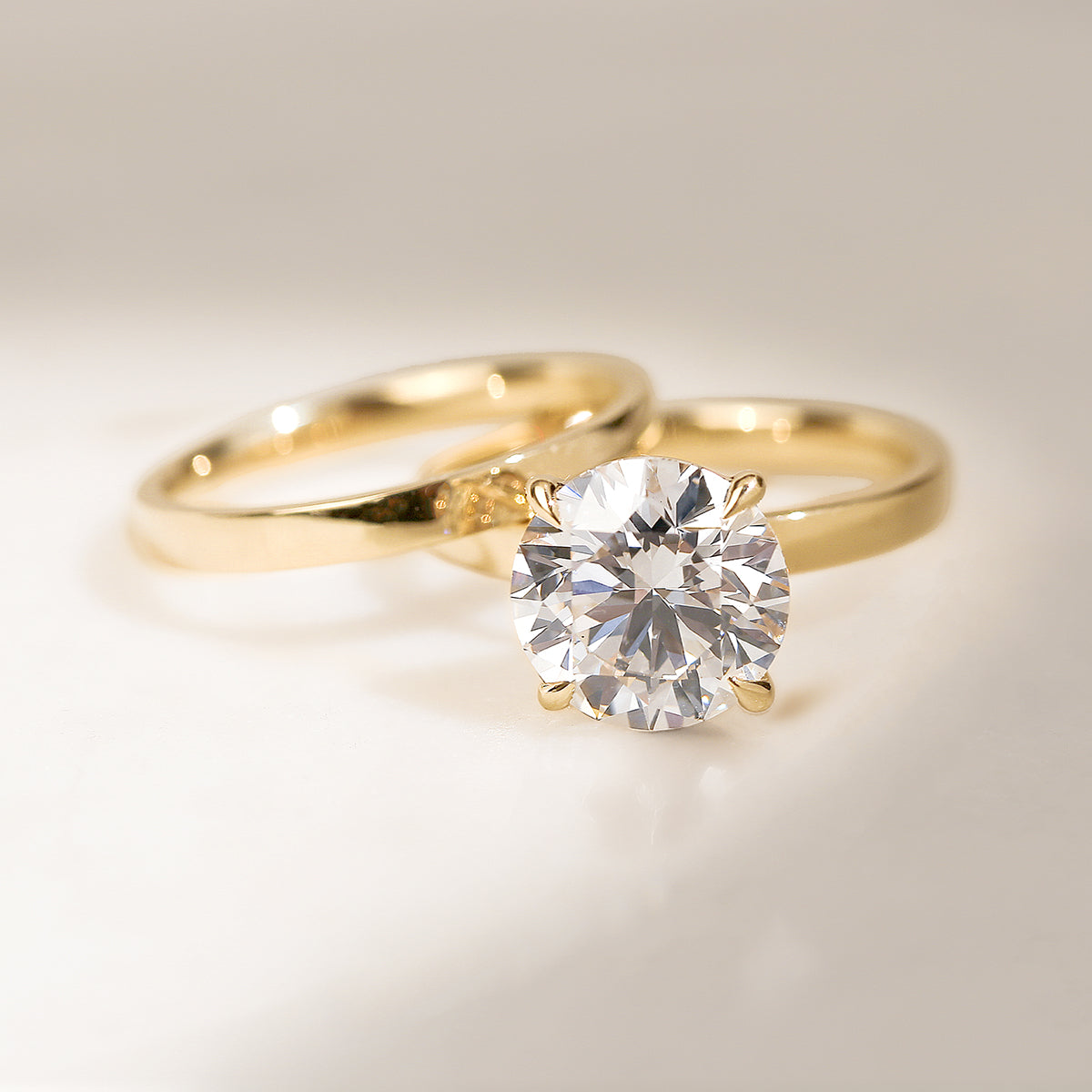 4 Carat Lab Grown Diamond Solitaire Round Havana Ring