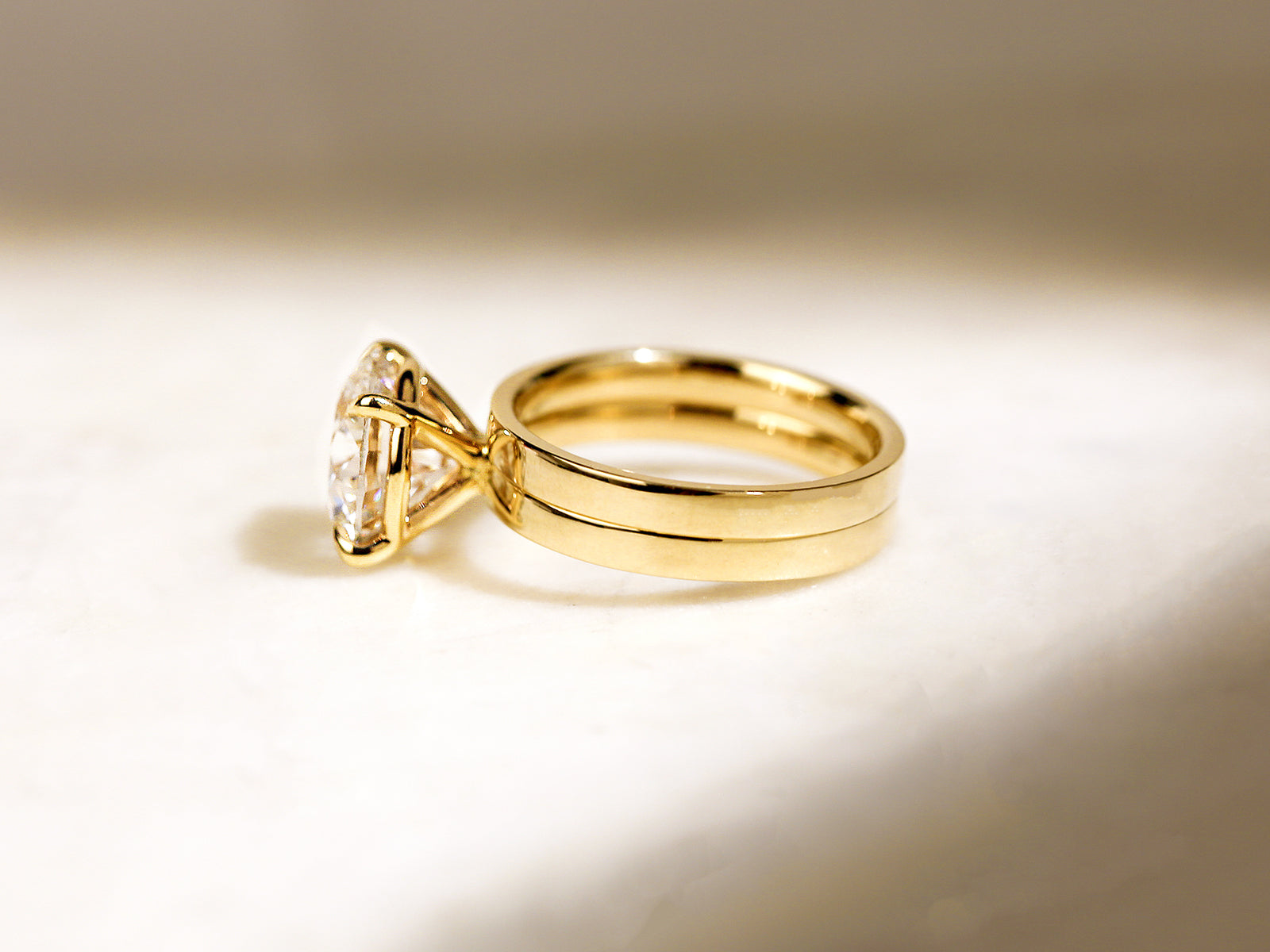 4 Carat Lab Grown Diamond Solitaire Round Havana Ring