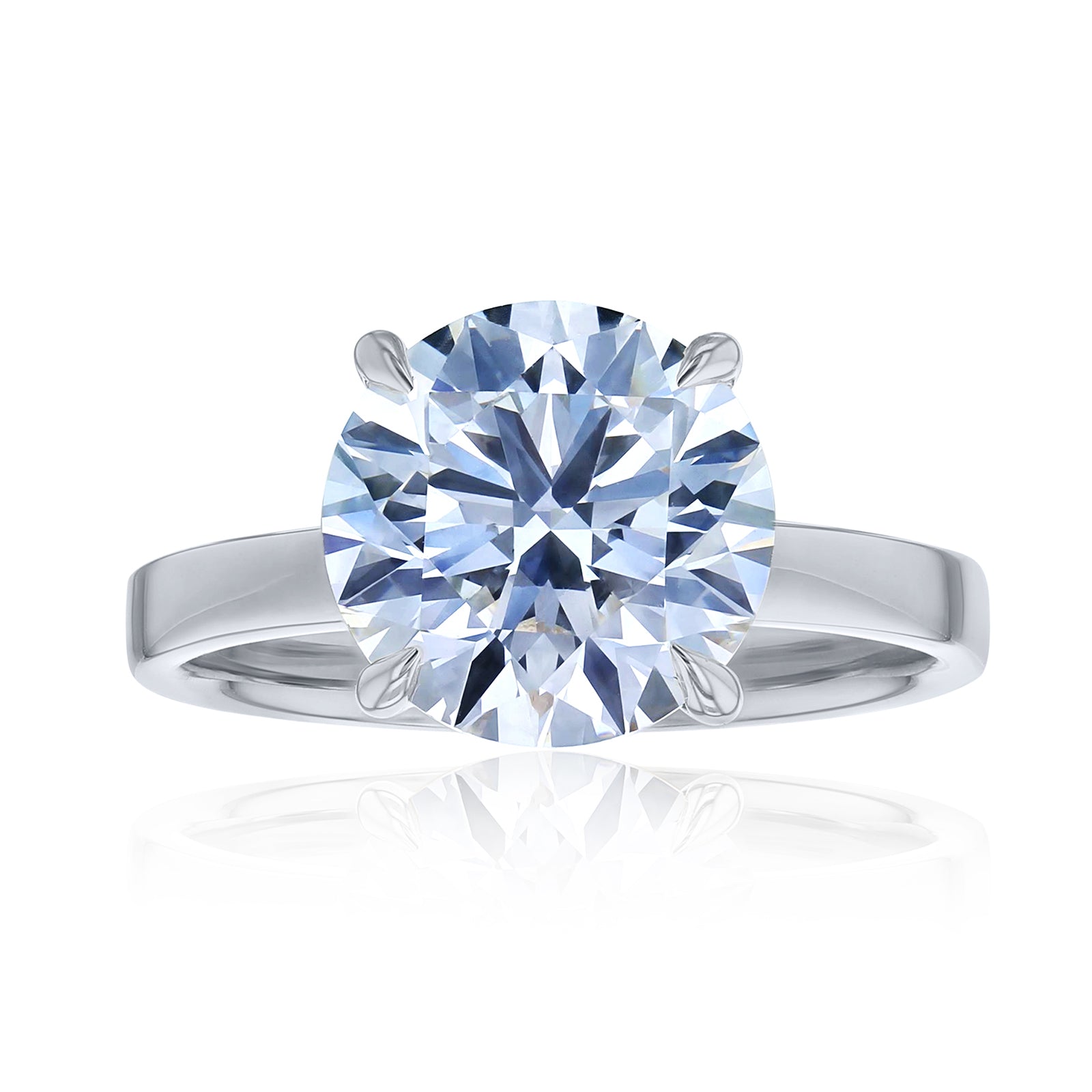 4 Carat Lab Grown Diamond Solitaire Round Havana Ring