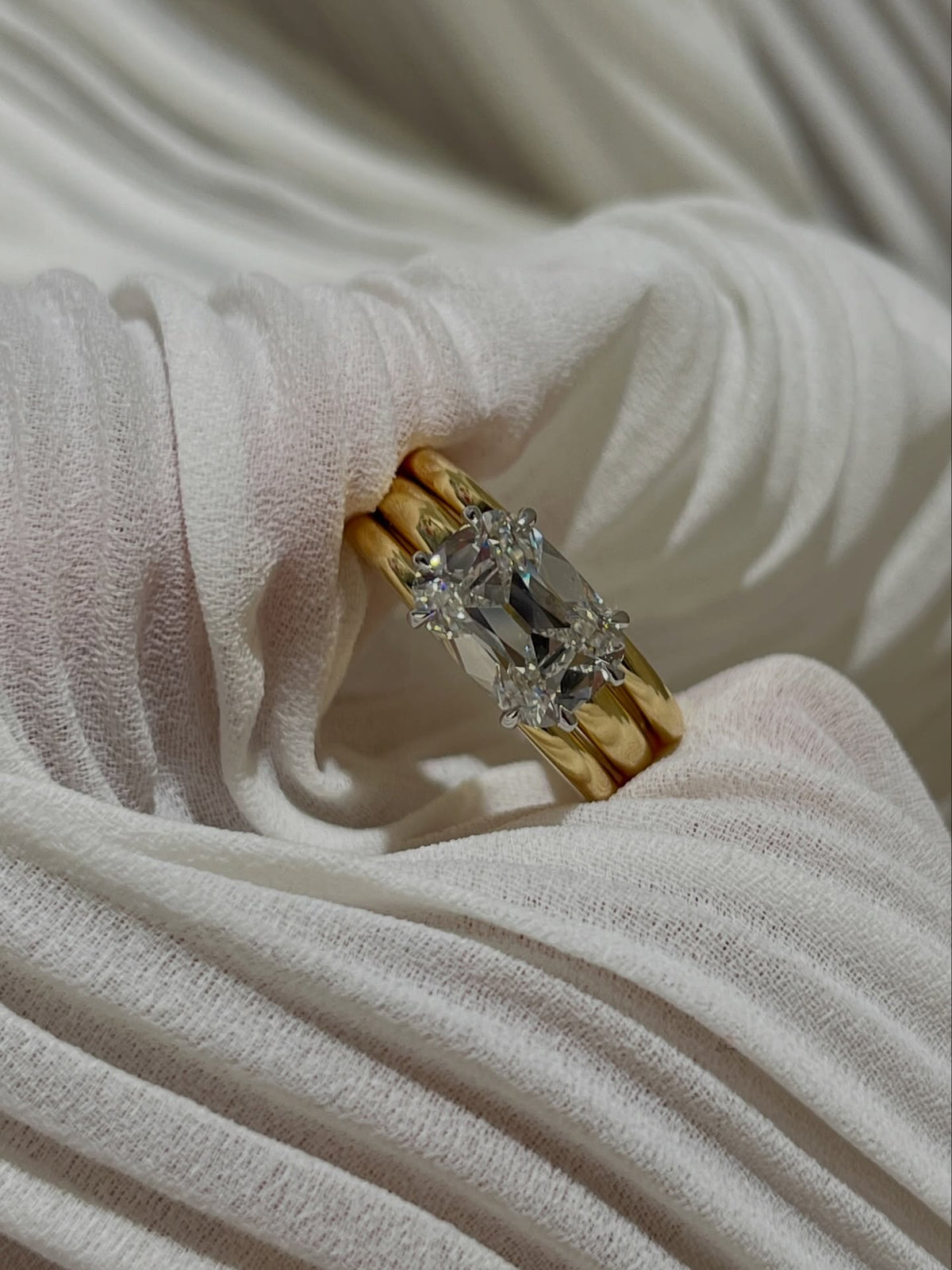 3 Carat Old Mine Lab Grown Diamond Plain Band Charli Ring