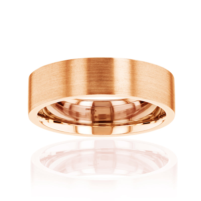 6mm Satin Gold Drew Ring