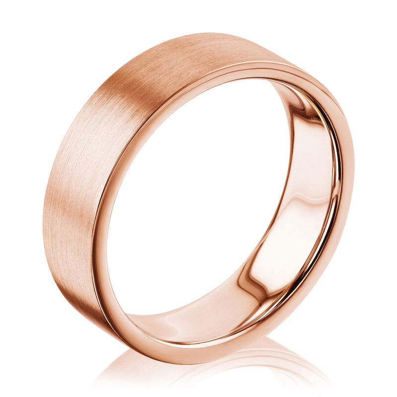 6mm Satin Gold Drew Ring
