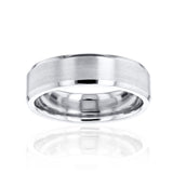 6mm Satin Gold Bevel Edge Casey Ring