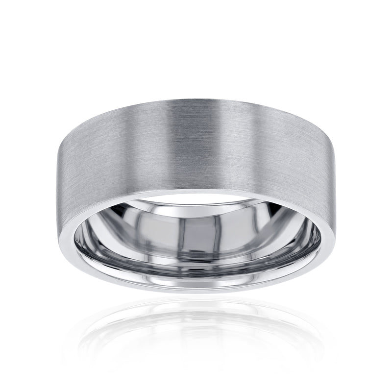 8mm Satin Gold Lincoln Ring