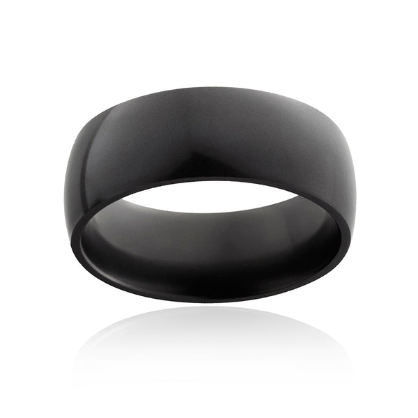 8mm Elysium Domed Glossy Benjamin Ring