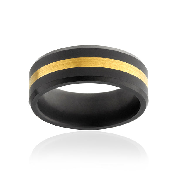 8mm Elysium & 24k Gold Lance Ring