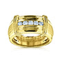 0.2 Carat Natural Diamond Wide Channel Cammy Ring in Yellow Gold