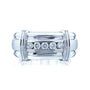 0.2 Carat Natural Diamond Wide Channel Cammy Ring in white gold