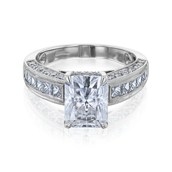 Kobelli Radiant Moissanite & Diamond Ring