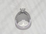 Moissanite radiante Kobelli e anel de diamante