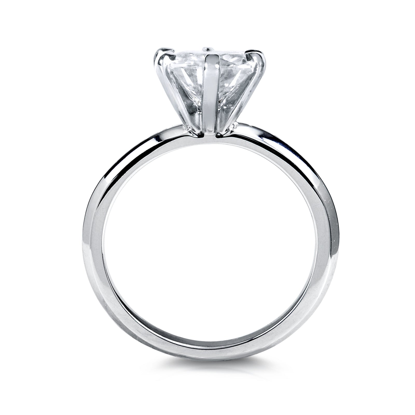 Kobelli 6-Prong Solitaire Classic Engagement Ring - Profile Angle