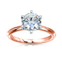 Kobelli 6-Prong Solitaire Classic Engagement Ring - 2 Carat Center in Rose Gold