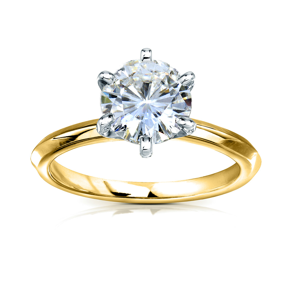 2 Carat Lab Grown Diamond Solitaire Saber Ring