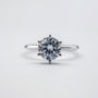 Kobelli 6-Prong Solitaire Classic Engagement Ring - 2 Carat Center in White Gold