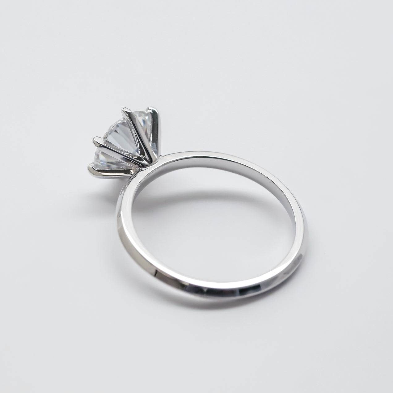 Kobelli 6-Prong Solitaire Classic Engagement Ring - 2 Carat Center in White Gold